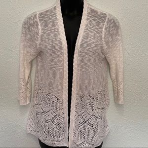 💜💜 Women’s White Coverup Sweater Size XL